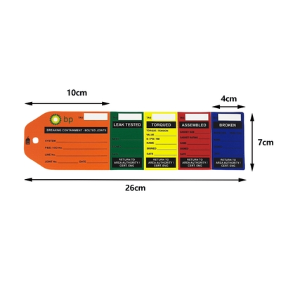Custom Security  Tag Waterproof Resistant Tear  Safety Inspection Marking Labels  PVC  Management Tag