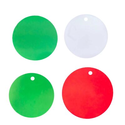 Custom Printed Logo Colored PVC Circled  Waterproof Tags Plastic Round Tags