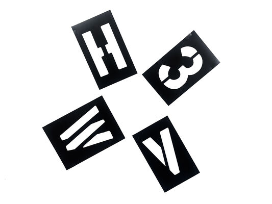 PVC Stencil Black Number and Letter Stencil for Painting Plastic Stencil