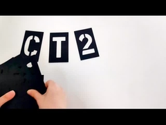 Drukowanie na zamówienie prostokąta PVC czarny numer i litery stencil dla publiczności