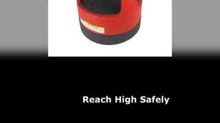 Czerwony stołek z 15 stopniami, o udźwigu 300 funtów