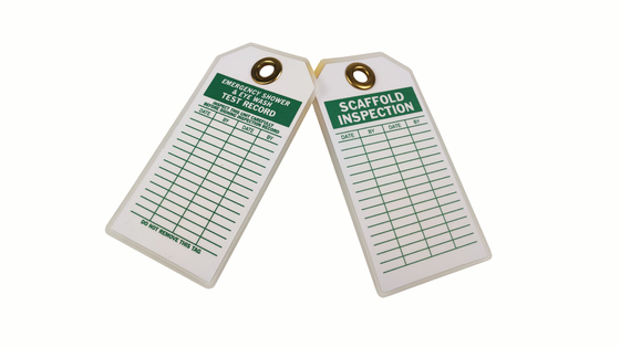 PVC Plastic Safety Tag with Custom Design for Safety Precautionary Instructions