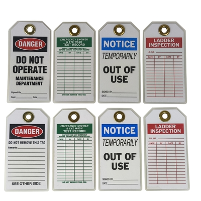 Zastosować Laminating wodoodporny plastikowy Lockout Tagout Tag niebezpieczeństwo