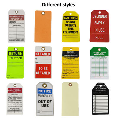 Eco-Friendly PVC Safety Lockout Tag  Inspection Tag for Printed Lockout Tags