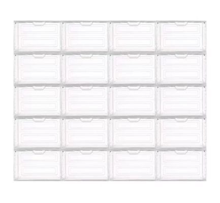 Custom Transparent Plastic Sneaker Stackable Shoe Storage Boxes Drop Front Acrylic Drawer Type Magnetic Clear Shoe Box