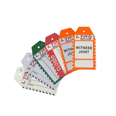 Politypropylenowy tag PVC przecierówkowy Drukowanie podwójnej strony Plastikowy tag ostrzegawczy