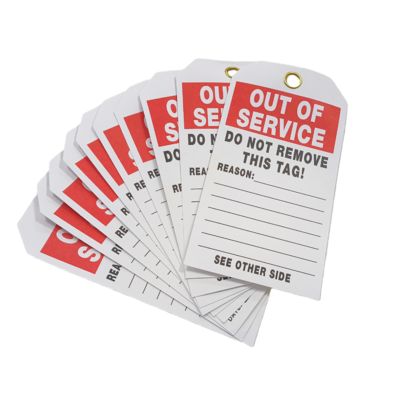 Niestandardowe drukowanie logo Etykieta poza serwisem PVC Wodoodporna Trwała plastikowa etykieta