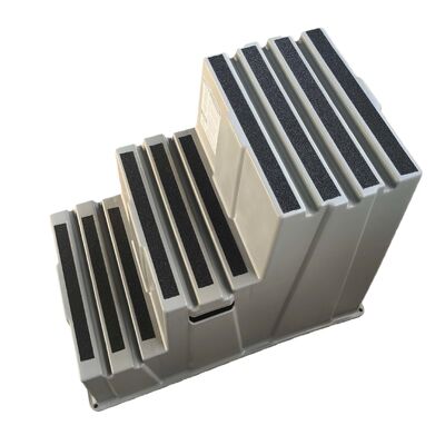 Wytrzymały stołek schodkowy o nośności 226 kg, z możliwością układania w stos, wykonany z ekologicznego HDPE i antypoślizgowy