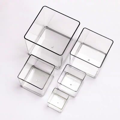 Dostosuj przezroczyste akrylowe pudełko do przechowywania, które może być używane do ekspozycji roślin