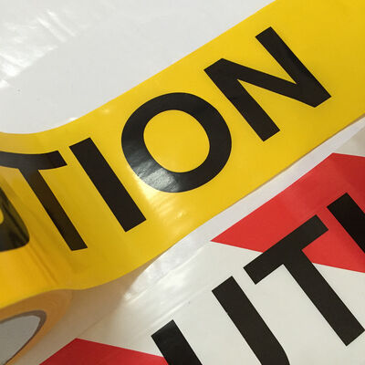 Custom Printed Logo Danger Tape PE Roll Non-adhesive Barricade Tape